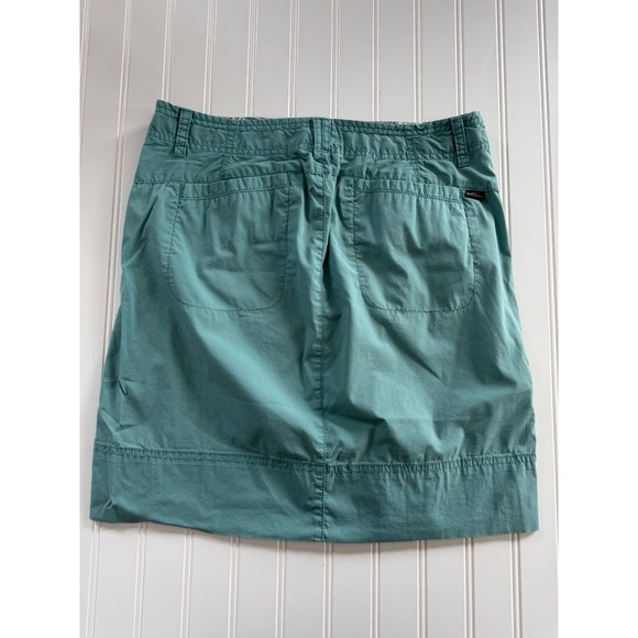 Eddie Bauer Womens 4 Teal Hiking Cargo Skirt Cotton Nylon Stretch Pockets - Picture 8 of 9